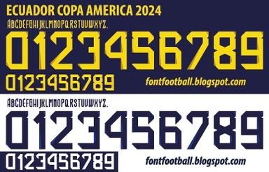 Font Vector Ecuador Copa America 2024 kit