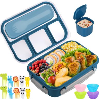 LONCHERA ESCOLAR BENTO CON COMPARTIMIENTOS Y ACCESORIOS