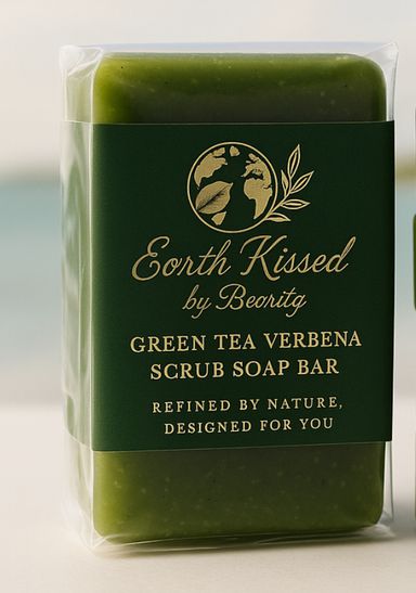 Earth Kissed by Beauty Green Tea Verbena Scrub Soap BA