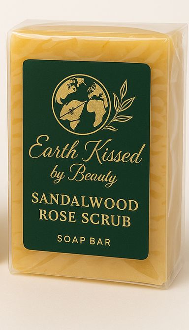 Earth Kissed by Beauty Sandalwood Rose Scrub Soap Bar BA