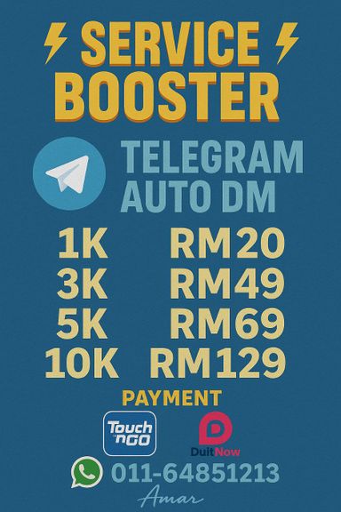 ⚡SERVICE BOOSTER ⚡TELEGRAM AUTO DM 
