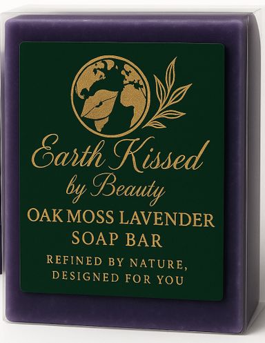 Earth Kissed by Beauty Oak Moss Lavender Scrub Soap Bar BA 