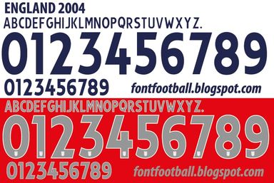 Font Vector England 2004 kit