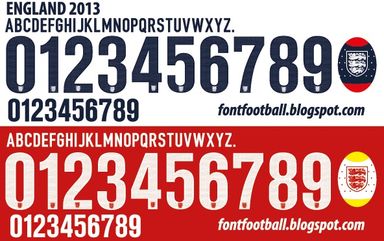 Font Vector England 2013 kit