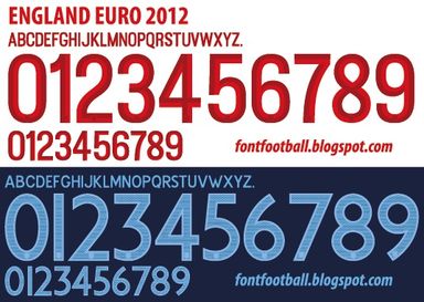 Font Vector England Euro 2012 kit