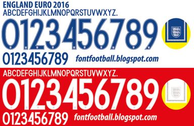 Font Vector England Euro 2016 kit