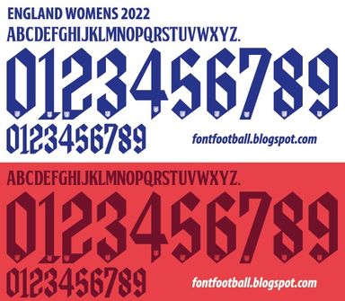 Font Vector England Womens 2022 kit