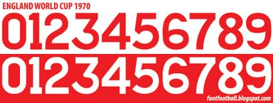 Font Vector England World Cup 1970 kit