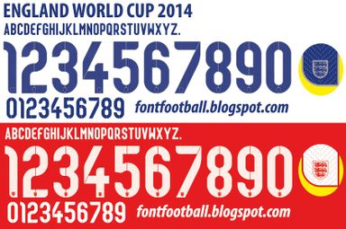 Font Vector England World Cup 2014 Kit