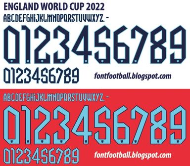 Font Vector England World Cup 2022 kit