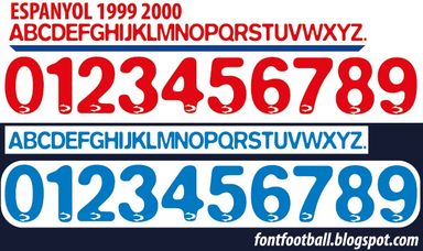 Font Vector Espanyol 1999 2000 kit