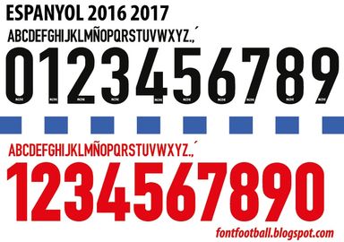 Font Vector Espanyol 2016 2017 kit
