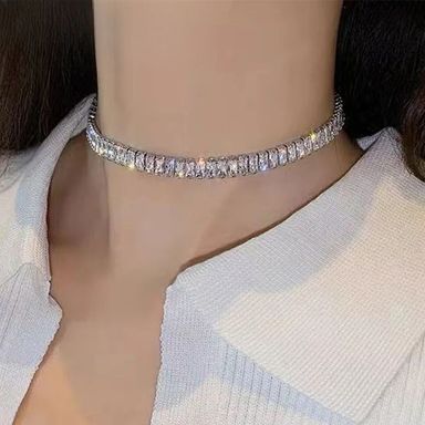 Collier chaîne cubaine pour hommes, collier chaîne cubaine en acier inoxydable de 7mm, chaîne cubaine de 50/55/60cm, collier Hip hop Rap