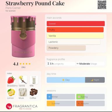 Strawberry Pound Cake Paris Corner - 100ML 