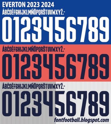 Font Vector Everton 2023 2024 kit