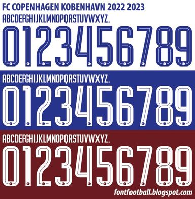 Font Vector FC Copenhagen Kobenhavn 2022 2023 kit