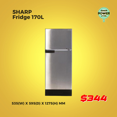 SHARP 2-DOORS INVERTER FRIDGE 189L (SJ189MS)