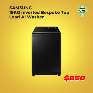 SAMSUNG 19KG INVERTED BESPOKE TOP LOAD AL WASHER