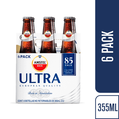 Cerveza Botella Ultra Amstel 6.0 Pack