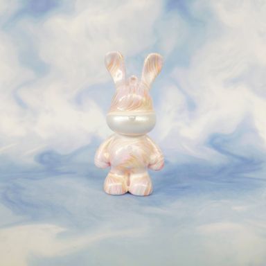 Handmade Fluid Art Bunny Keychain (Free Strap & Acrylic Display Box)