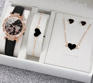 Ensemble de 3 montres à Quartz pour femmes, Bracelet-montre de luxe avec boucle magnétique, motif floral avec strass, pièces mode 2020