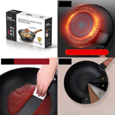 LONGZIWEI SMOKELESS NONSTICK FRY PAN (KUALI)