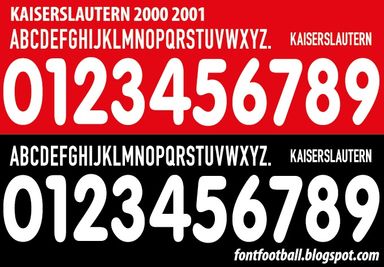 Font Vector FC Kaiserslautern 2000 2001 kit