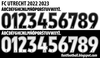 Font Vector FC Utrecht 2022 2023 kit