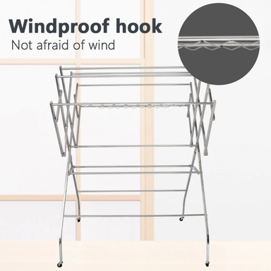 120CM UPGRADE STAINLESS STEEL CLOTH DRY RACK (PENYIDAI BAJU)