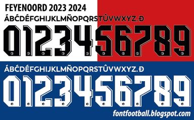 Font Vector Feyenoord 2023 2024 kit