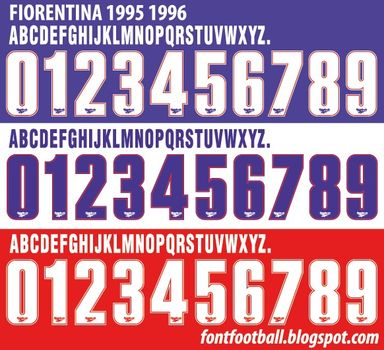 Font Vector Fiorentina 1995 1996 kit