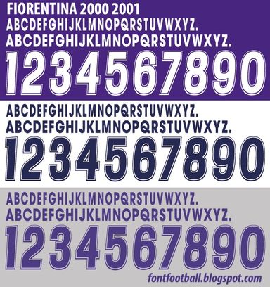 Font Vector Fiorentina 2000 2001 kit