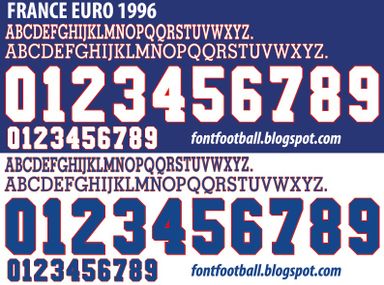 Font Vector France Euro 1996 kit