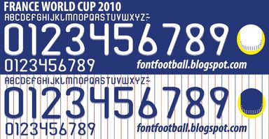 Font Vector France World Cup 2010 kit