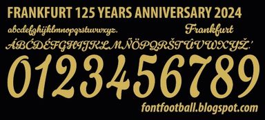Font Vector Frankfurt 125 Years Anniversary 2024 kit