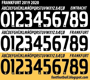 Font Vector Frankfurt 2019 2020 kit