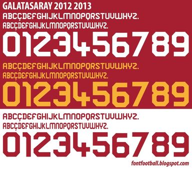 Font Vector Galatasaray 2012 2013 kit