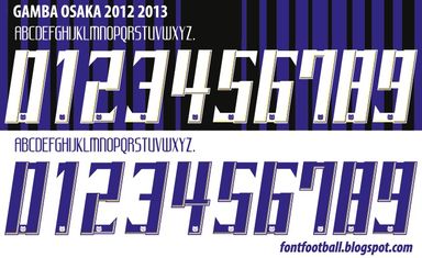 Font Vector Gamba Osaka 2012 2013 kit