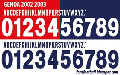 Font Vector Genoa FC 2002 2003 kit