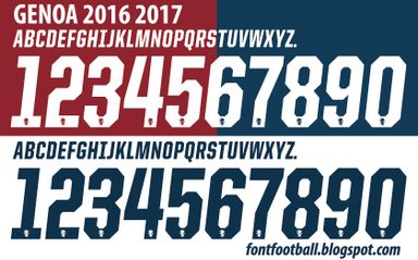 Font Vector Genoa FC 2016 2017 kit