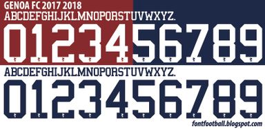 Font Vector Genoa FC 2017 2018 kit