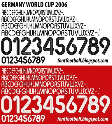 Font Vector Germany World Cup 2006 kit
