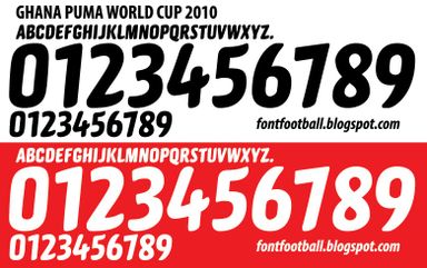 Font Vector Ghana World Cup 2010 kit