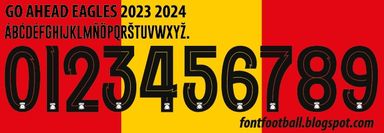 Font Vector Go Ahead Eagles 2023 2024 kit