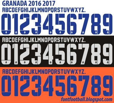 Font Vector Granada 2016 2017 kit