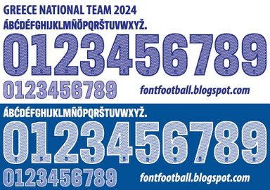 Font Vector Greece National Team 2024 kit