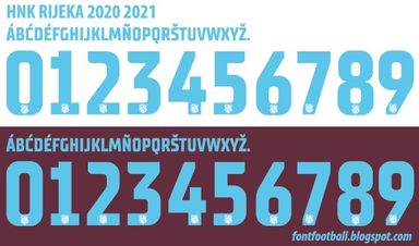 Font Vector HNK Rijeka 2020 2021 kit