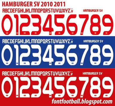 Font Vector Hamburger SV 2010 2011 kit