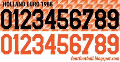 Font Vector Holland Euro 1988 kit