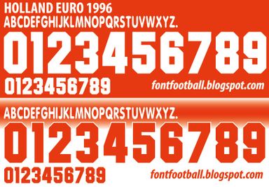 Font Vector Holland Euro 1996 kit